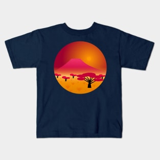 African savanna landscape Kids T-Shirt